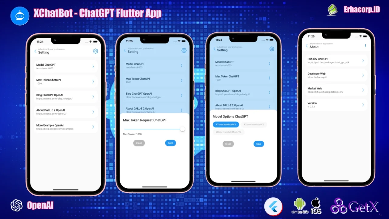 XChatBot ChatGPT AI GPT-4 OpenAI Full Flutter App | MultiPayments | Admin Panel | AdMob | GetX — screenshot 4