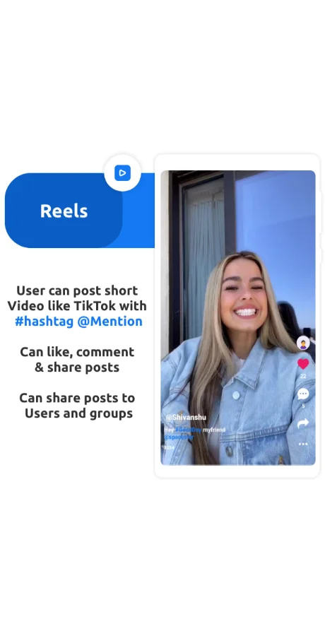 Myfriend - Friend Chat Post TikTok Follow Live Clone Social Network App — screenshot 6