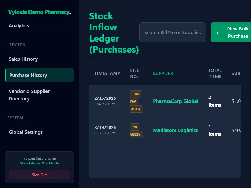 Vyloxia - Global Edition Pharmacy POS | 195 Countries | Desktop Launcher | FX Currency Engine — screenshot 4