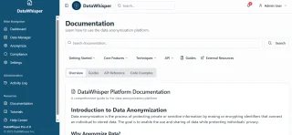 DataWhisper - Secure Data Anonymization Platform
