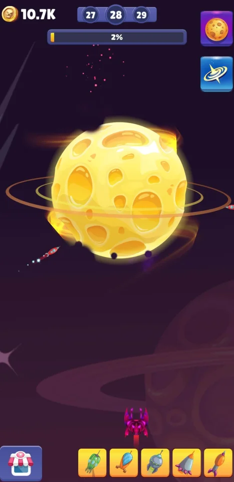 Idle Space Destroyer – Planet Bomber Hyper Casual Game — screenshot 4