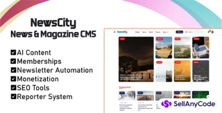 NewsCity - News & Magazine CMS with AI, Memberships, Newsletter Automation & Monetization