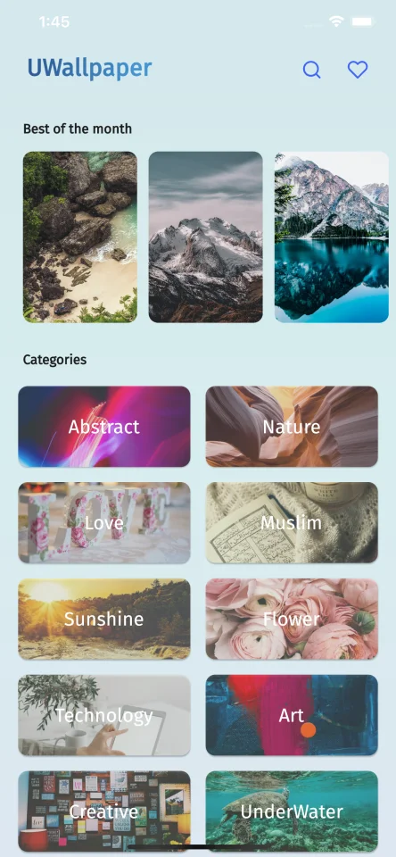 UWallpaper - Flutter v.2.10 App with GetX | Google AdMob | Pexels — screenshot 3