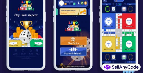 Ludo Magic Tournament Real Money Earning Android App with Admin