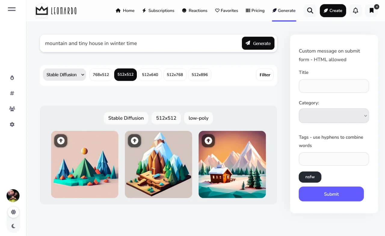 Leo - AI Image Generation and Gallery Script Website PHP 3.2 — screenshot 3