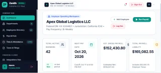 ZenithPay Enterprise Payroll Management UI