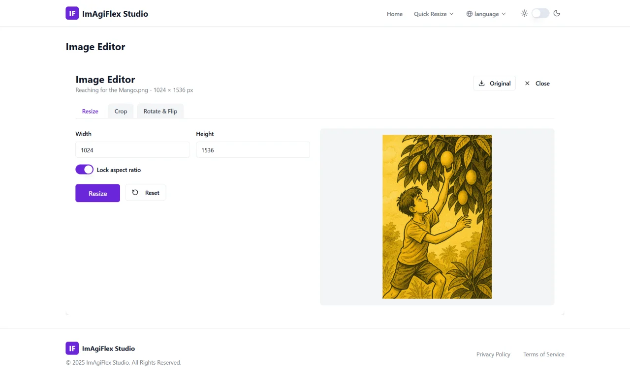 Modern Image Resizer React JS Website — screenshot 2