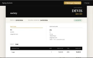 QuotePro Gnrateur De Devis Professionnel (SaaS HTML)