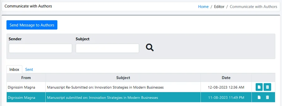Manuscript Peer Review System Using ASP.NET Core — screenshot 10