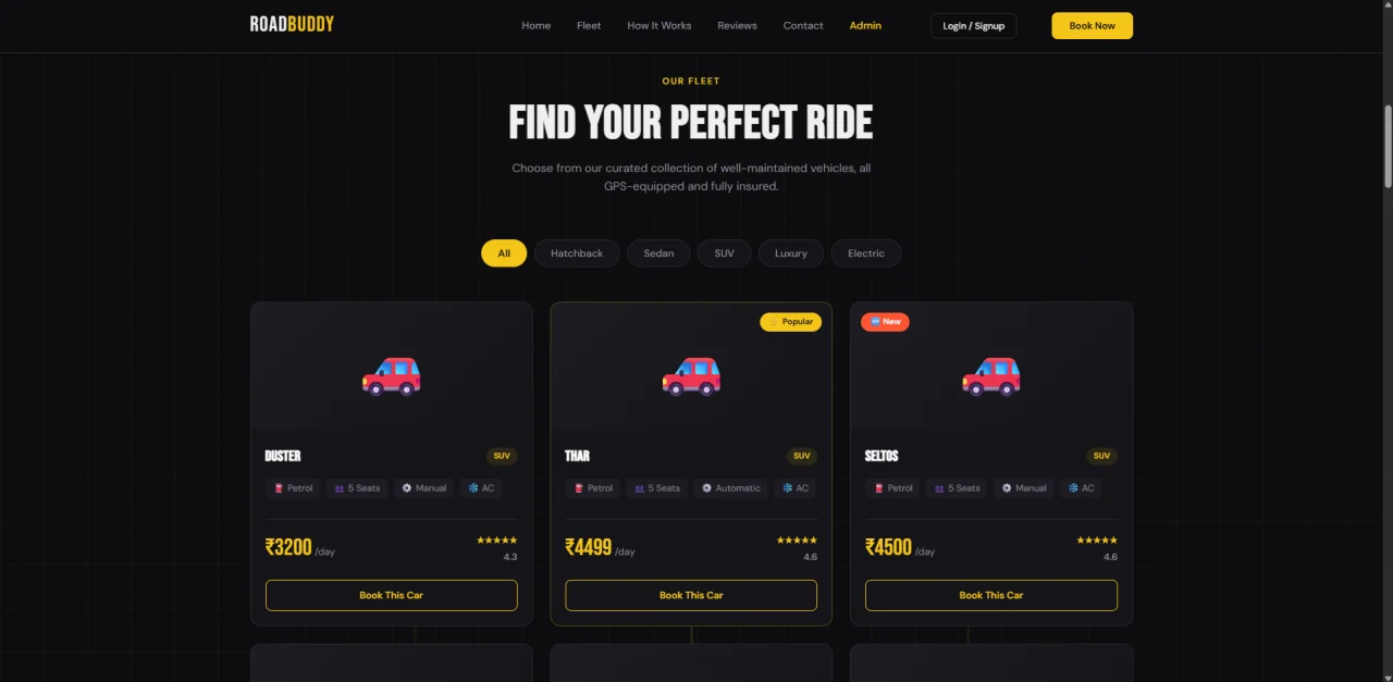 RoadBuddy - Premium Self-Drive Car Rental Platform — screenshot 4