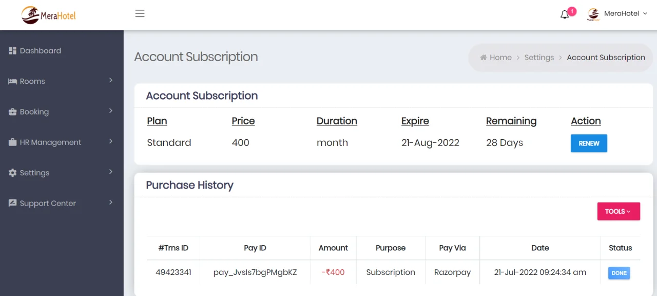 MeraHotel - A Multi Hotel Management SaaS — screenshot 8