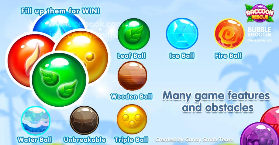 Bubble Shooter Raccoon Rescue + Editor — screenshot 6