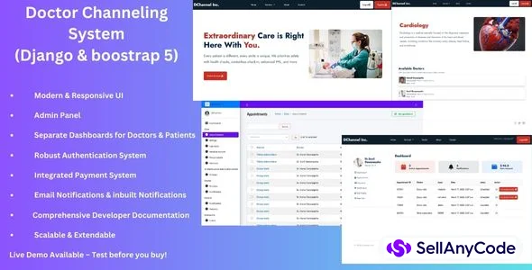 Doctor Channeling System Django & Bootstrap 5 Appointment Booking with Stripe & PayPal