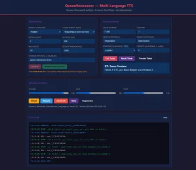 Queue Announcer Multi-Language TTS for Queue Systems