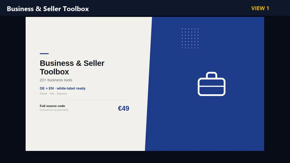 Business & Seller Toolbox — screenshot 1