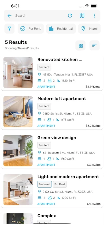 Houzi AI Real Estate Flutter App for Houzez with AI Search, CRM and Property Listings — screenshot 2