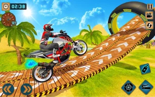 Moto Beach Impossible Track Stunt: Bike Stunt 2021
