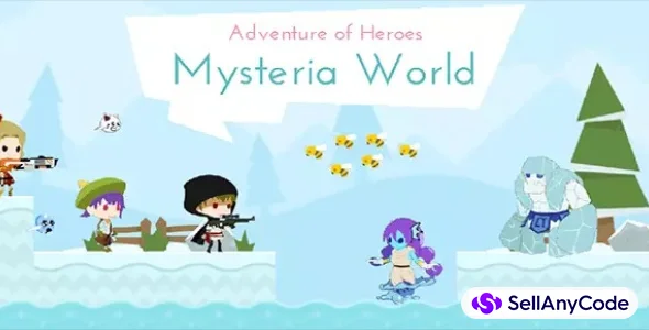 Mysteria World: Adventure of Heroes (64 Levels + 9 Bosses) Unity Game Template