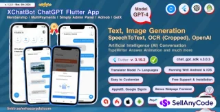 XChatBot ChatGPT AI GPT-4 OpenAI Full Flutter App | MultiPayments | Admin Panel | AdMob | GetX