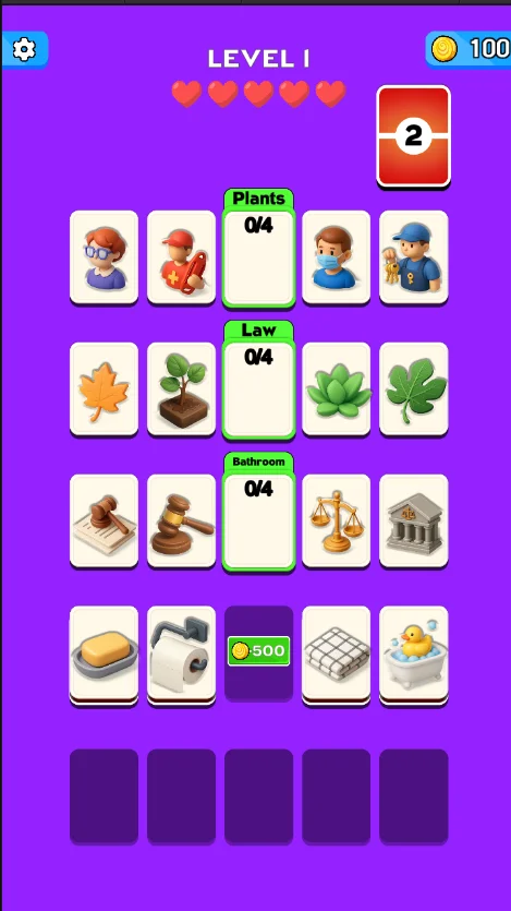 Category Sort Puzzle 2D Unity Game Template — screenshot 8