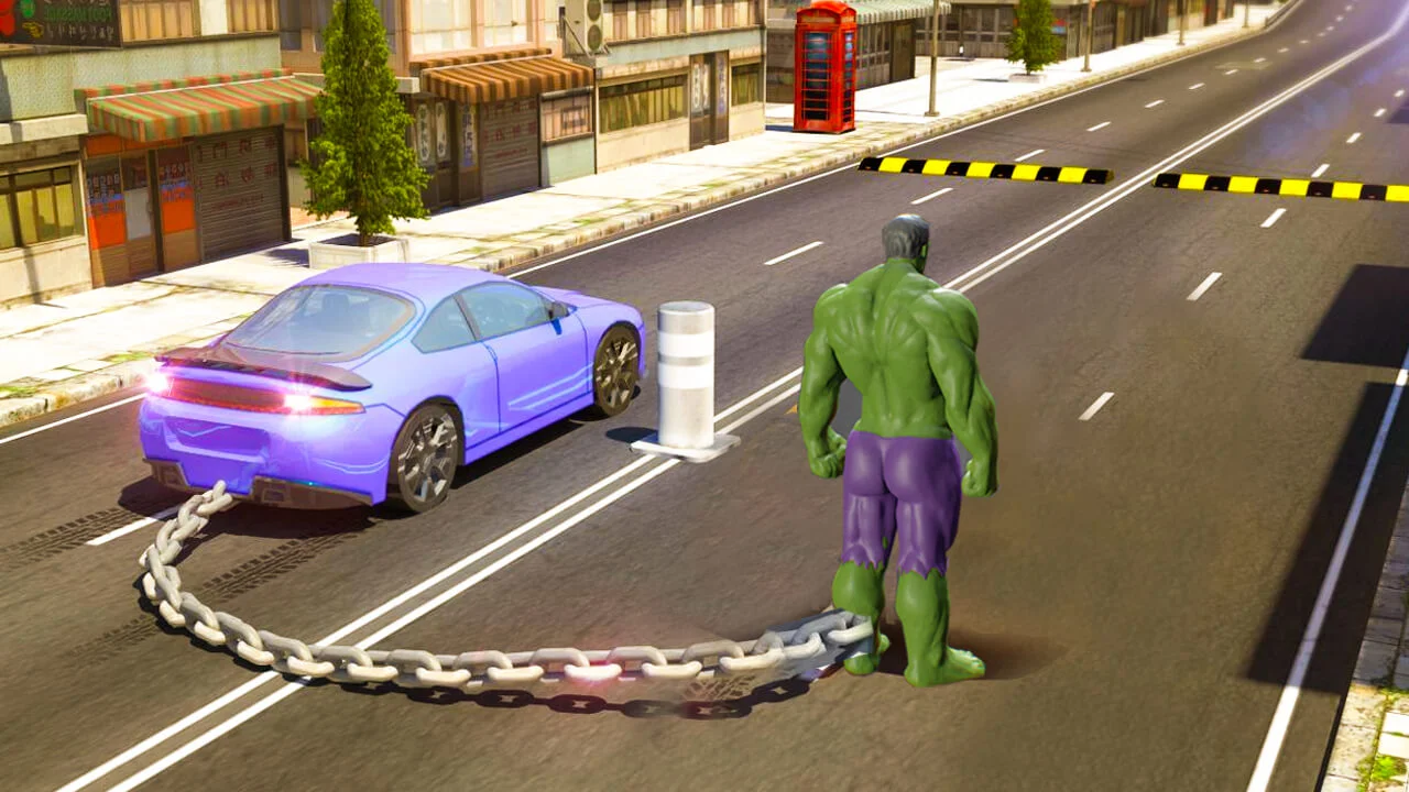 Incredible Hulk vs Chain Car Racing 3D Stunt 2k21 — screenshot 3