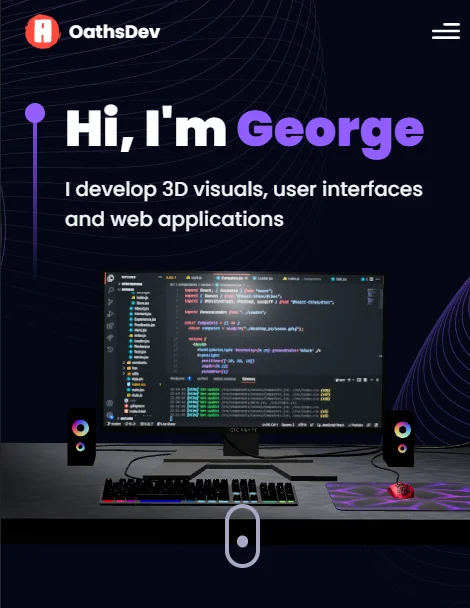 3D Modern Portfolio Web — screenshot 2