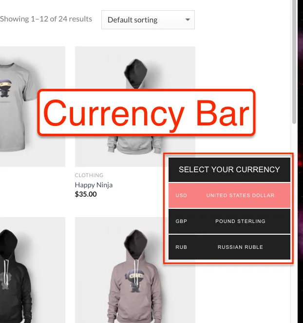 CURCY - WooCommerce Multi Currency - Currency Switcher — screenshot 1