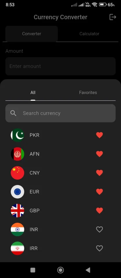 Currency Converter — screenshot 3