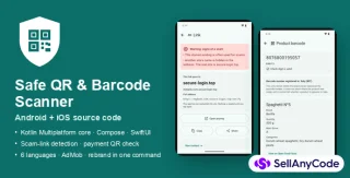 Safe QR & Barcode Scanner Android + iOS