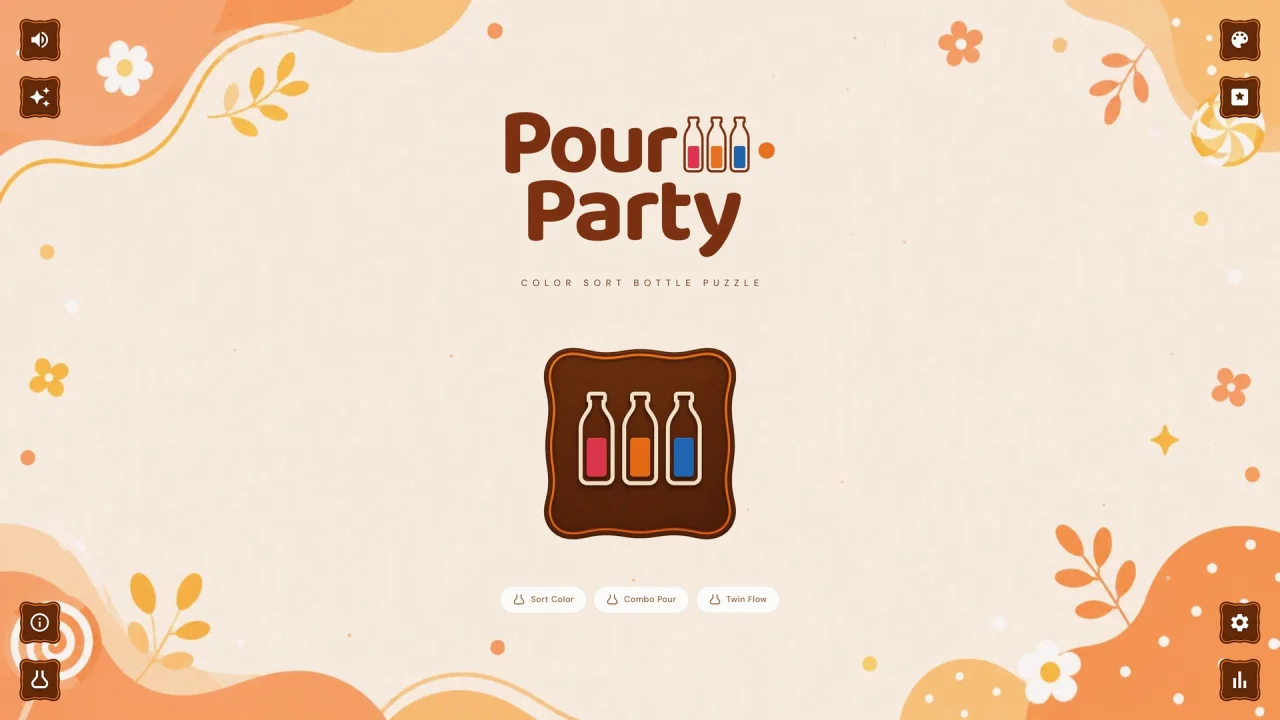 Pour Party | HTML5 Color Sort Game — screenshot 1