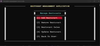Resturant Management System