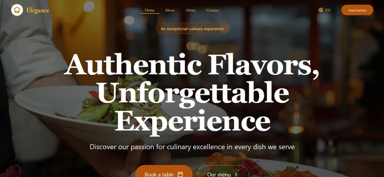 Restaurant Website Template React + Supabase | Modern & Multilingual — screenshot 1