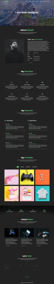 Hafiz Personal Portfolio HTML Template — screenshot 1