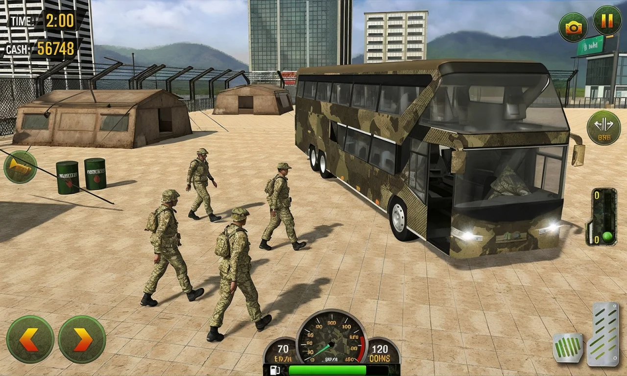 Army Bus Transporter Coach Fun Simulation — screenshot 1