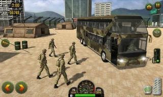 Army Bus Transporter Coach Fun Simulation