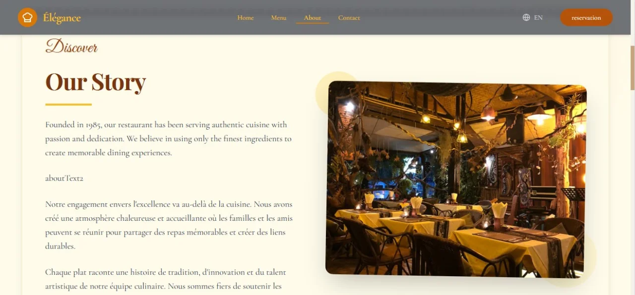 Restaurant Website Template React + Supabase | Modern & Multilingual — screenshot 2