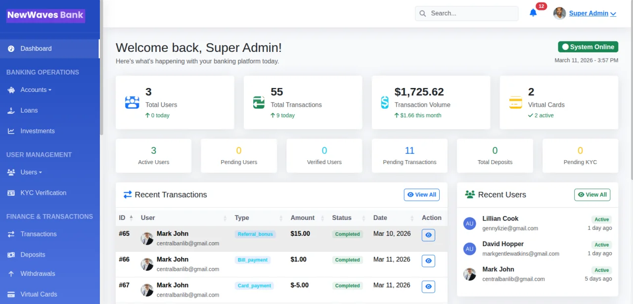 NewWaves Bank — screenshot 3
