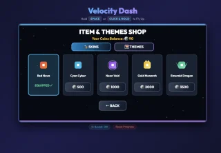 Velocity Dash - Cyber Action Runner HTML5 Game Source Code