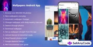 Wallpapers Android App - With AdMob