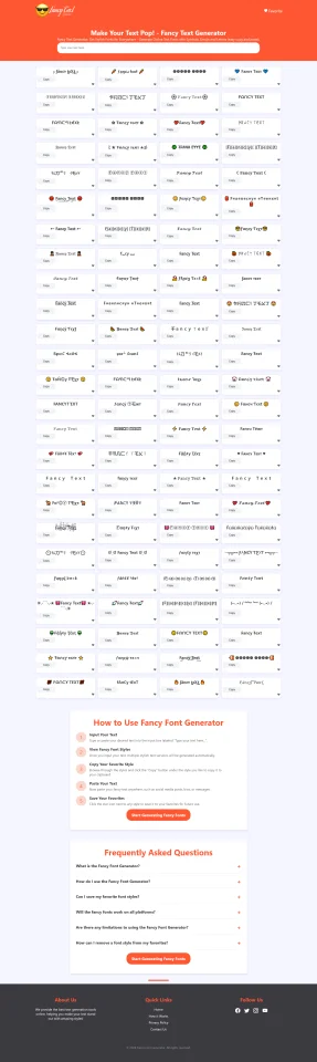 Fancy Text Generator Website Script — screenshot 1