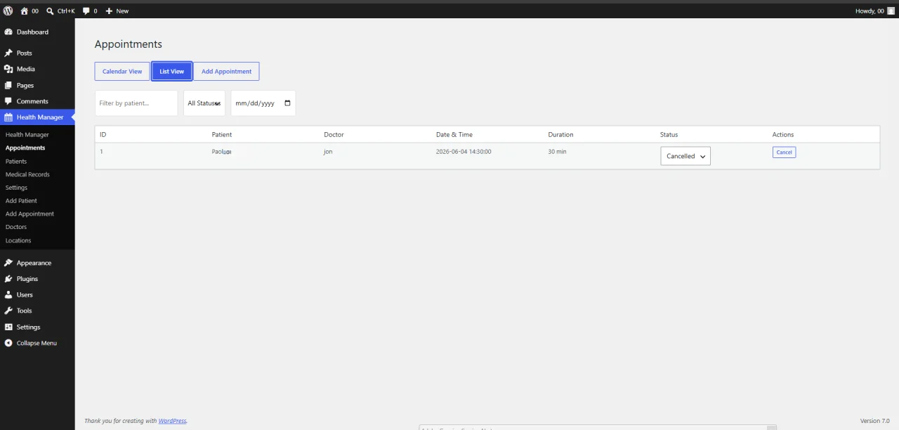 Health Manager. Clinic Booking — screenshot 5