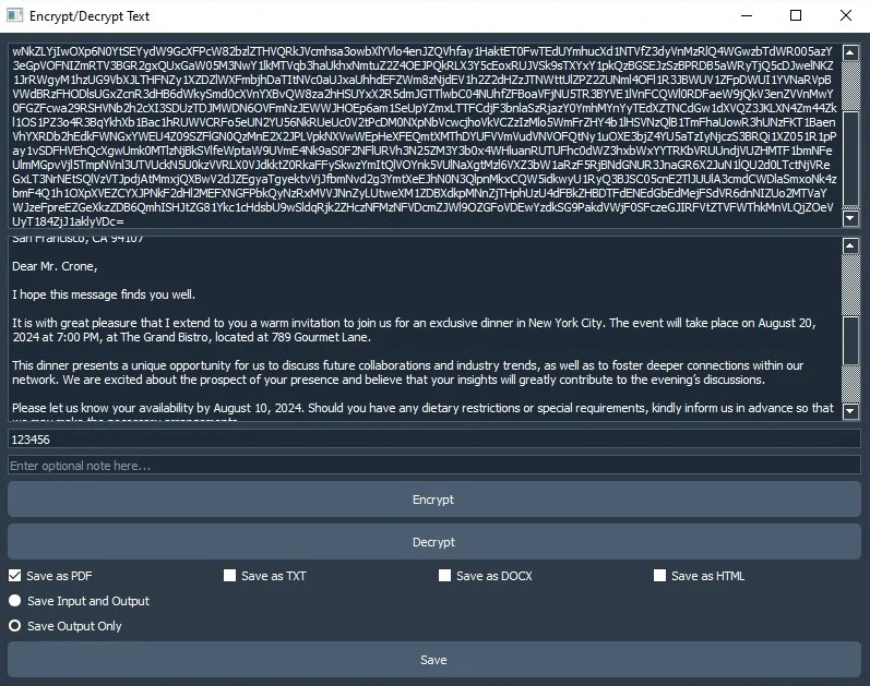 Text Encryption and Decryption — screenshot 3