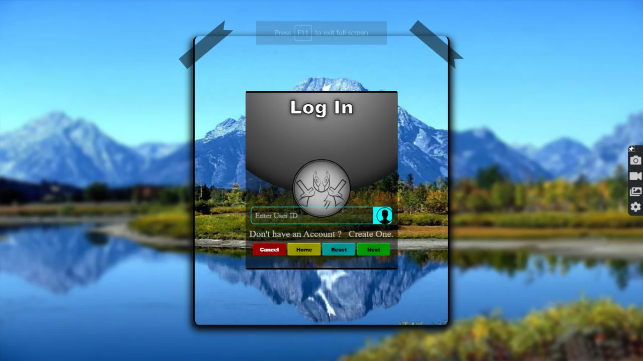 Virtual Desktop Interface in PHP Script — screenshot 1