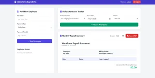 Employee Attendance & Payroll Web App