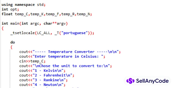 Temperature Converter – C++ Console Program