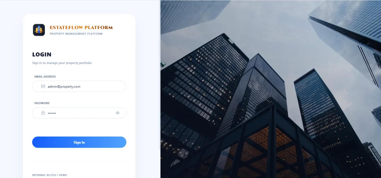 EstateFlow Property Management Platform — screenshot 1