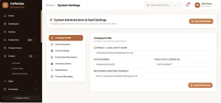 BrewFlow ERP Coffee Production, Distribution & Sales Management System