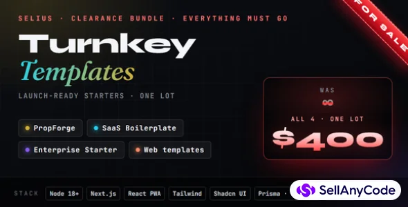 Turnkey Templates Bundle Prop-Firm Builder + 3 SaaS Starters — cover