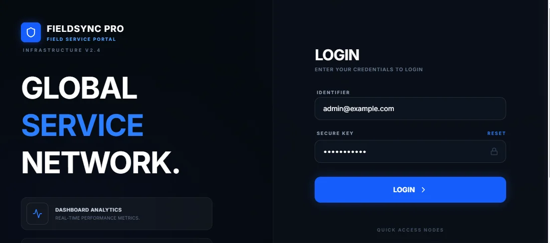 FieldSync Pro Field Service Management Platform — screenshot 1