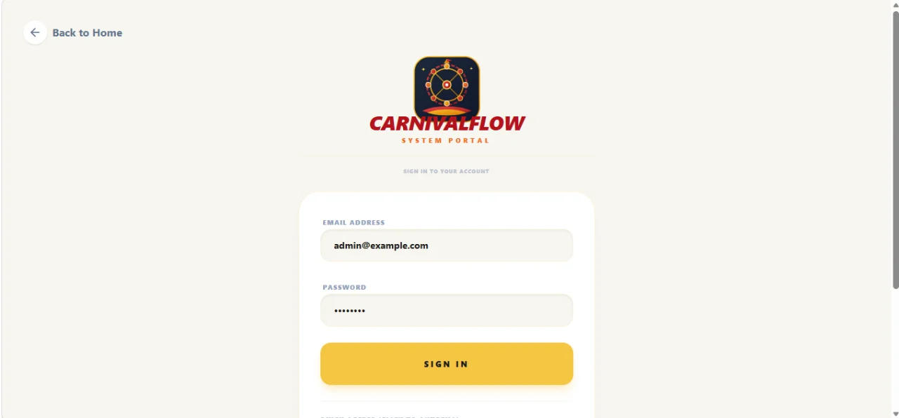 CarnivalFlow Carnival & Amusement Operations Platform — screenshot 3
